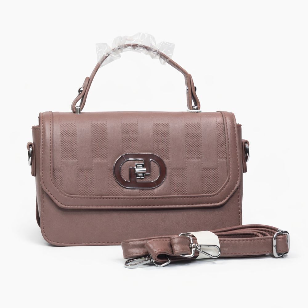Stylish Top Handle Bag (Brown)